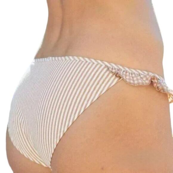 NWT Aerie Seersucker Ruffle Wrap 2 Piece Bikini Size Large - Picture 3 of 10